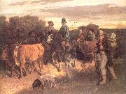 Courbet, Gustave The Peasants of Flagey Returning from the Fair china oil painting reproduction